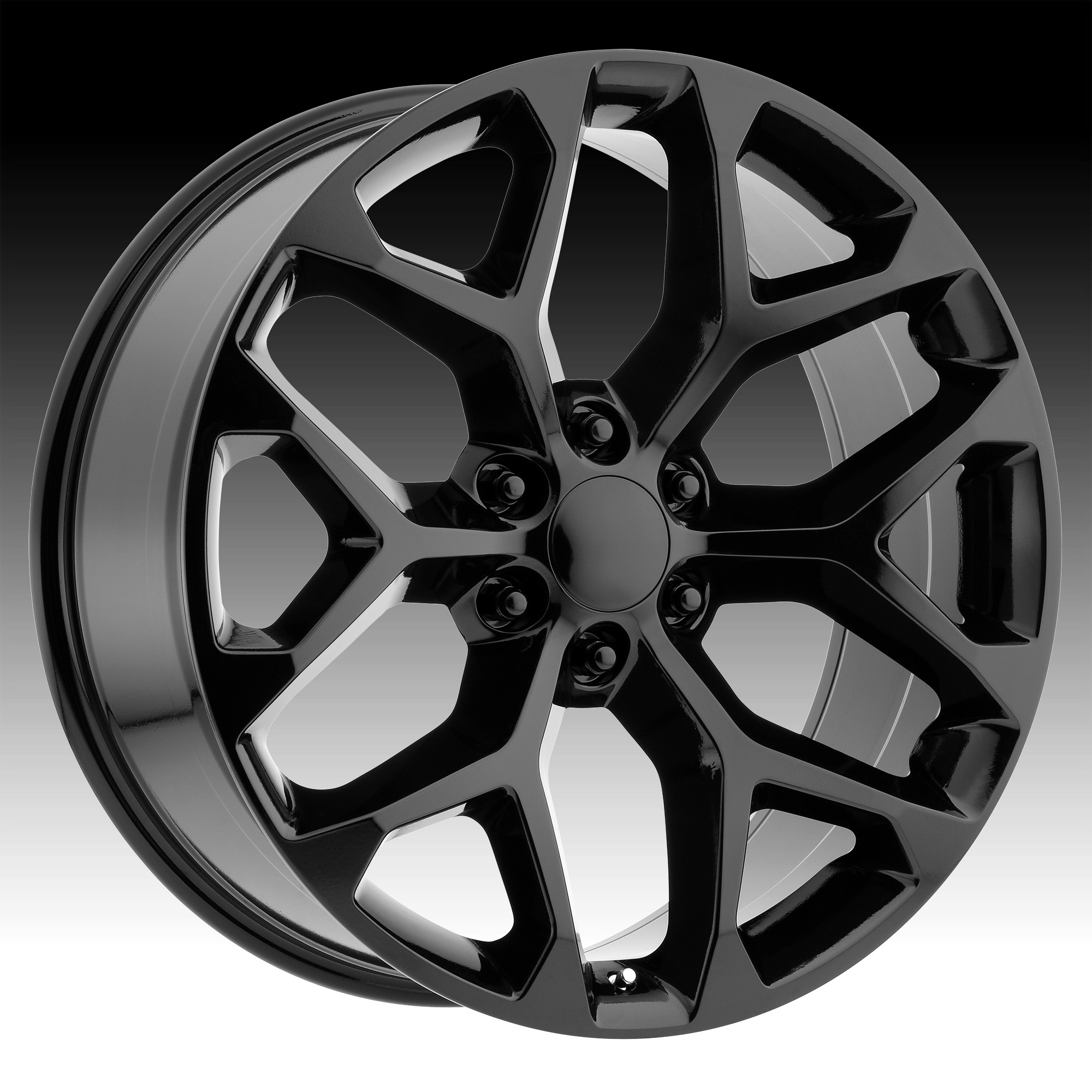 Performance Replicas 176B PR176 Gloss Black Custom Truck Wheels PR176